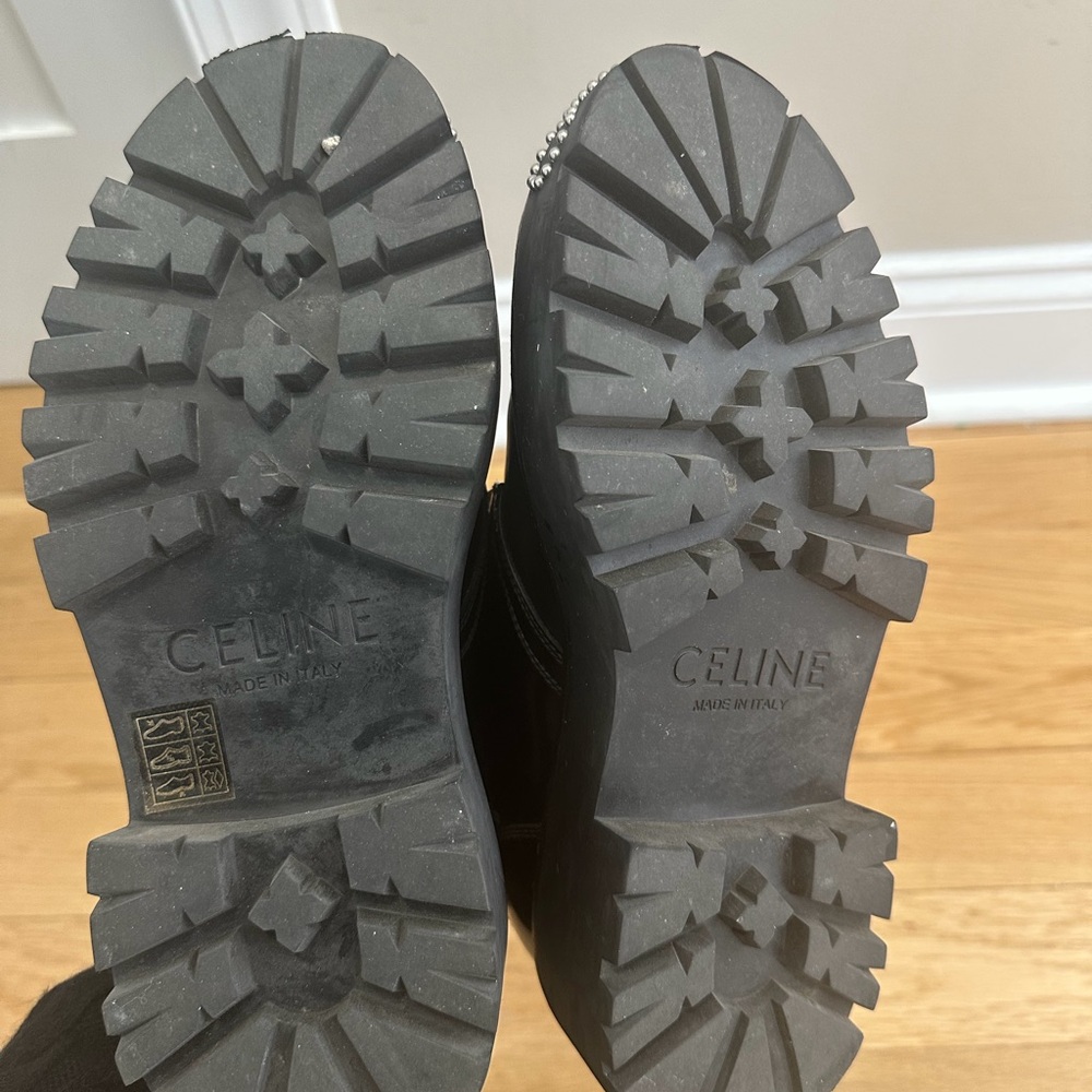 Celine Black Leather Loafers - Picture 2 of 4